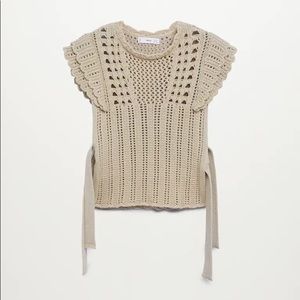 Mango crochet sweater vest